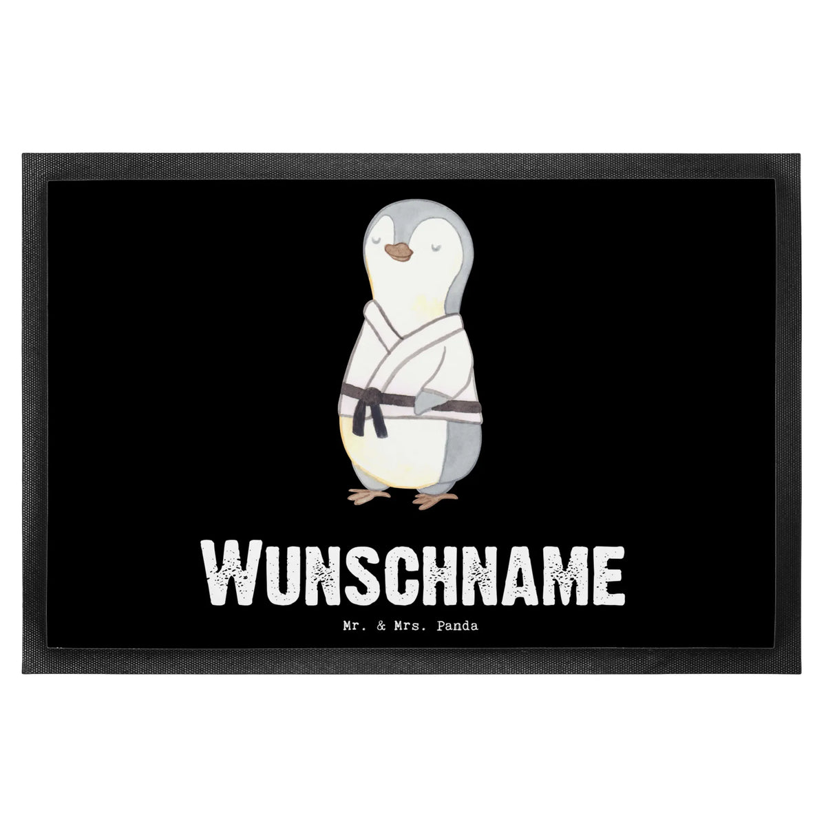 Spersonalizowana wycieraczka Pingwin karate Prezent, Sport, Dyscyplina sportowa, Hobby, Darować, Dziękuję, Dzięki, Wyróżnienie, Wygrana, Sportowiec