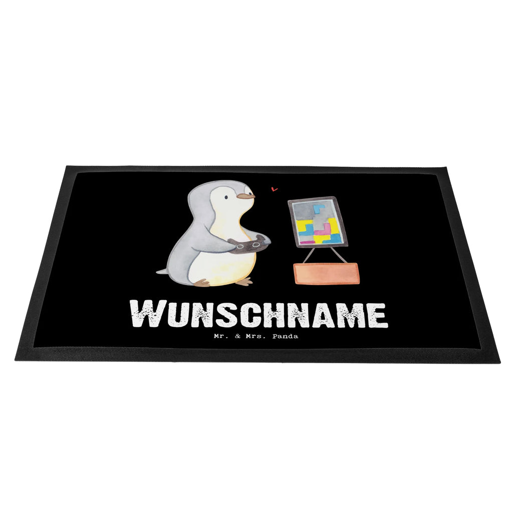 Personalisierte Fußmatte Pinguin Zocken Bedrucken, Türvorleger mit Namen, Haustürmatte personalisiert, Wunschnamen, Fußmatte bedrucken, Fußmatte mit Namen, Personalisieruung, Namensfussmatte, Personalisiert, Personalisierte Fußmatte, Türvorleger personalisiert, Geschenk, Sport, Sportart, Hobby, Schenken, Danke, Dankeschön, Auszeichnung, Gewinn, Sportler, Gaming, Videospiele, Zocken, Videogames
