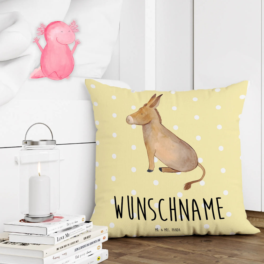 Personalisiertes Kissen Esel bedrucken, Kopfkissen, Name, personalisiert, Kissen, Wunschname, Tiermotive, Gute Laune, lustige Sprüche, Tiere, Lebensziel, tapferkeit, Ziel, positive gedanken, Weisheit, erfolg, Lebensglück, zuversicht, Lebensmut, Esel, Mut