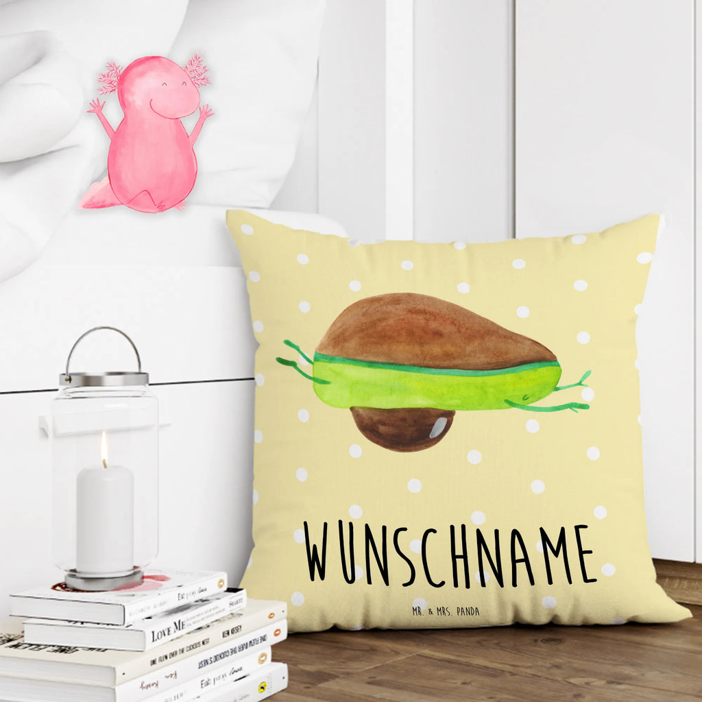 Personalisiertes Kissen Avocado Yoga Wunschname, Kopfkissen, Name, Kissen, bedrucken, personalisiert, Avocado, Veggie, Vegan, Gesund, Avocado Yoga Vegan