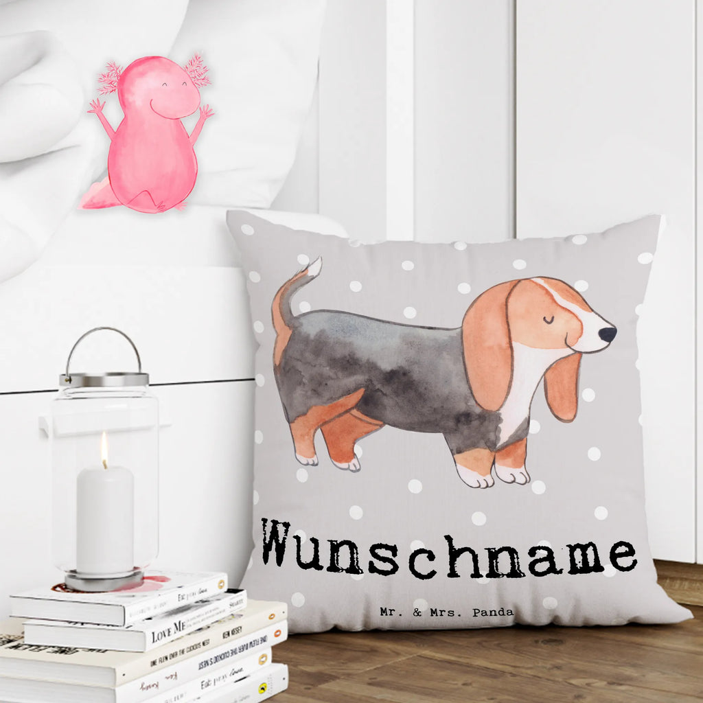 Personalizowana poduszka Basset Hound ratownik Pies, rasa psa, pies rasowy, właściciel psa, prezent, miłośnik zwierząt, dawanie, szczeniak