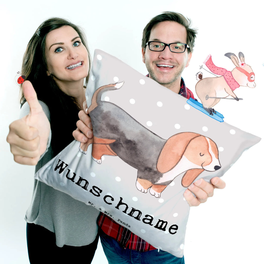 Personalizowana poduszka Basset Hound ratownik Pies, rasa psa, pies rasowy, właściciel psa, prezent, miłośnik zwierząt, dawanie, szczeniak