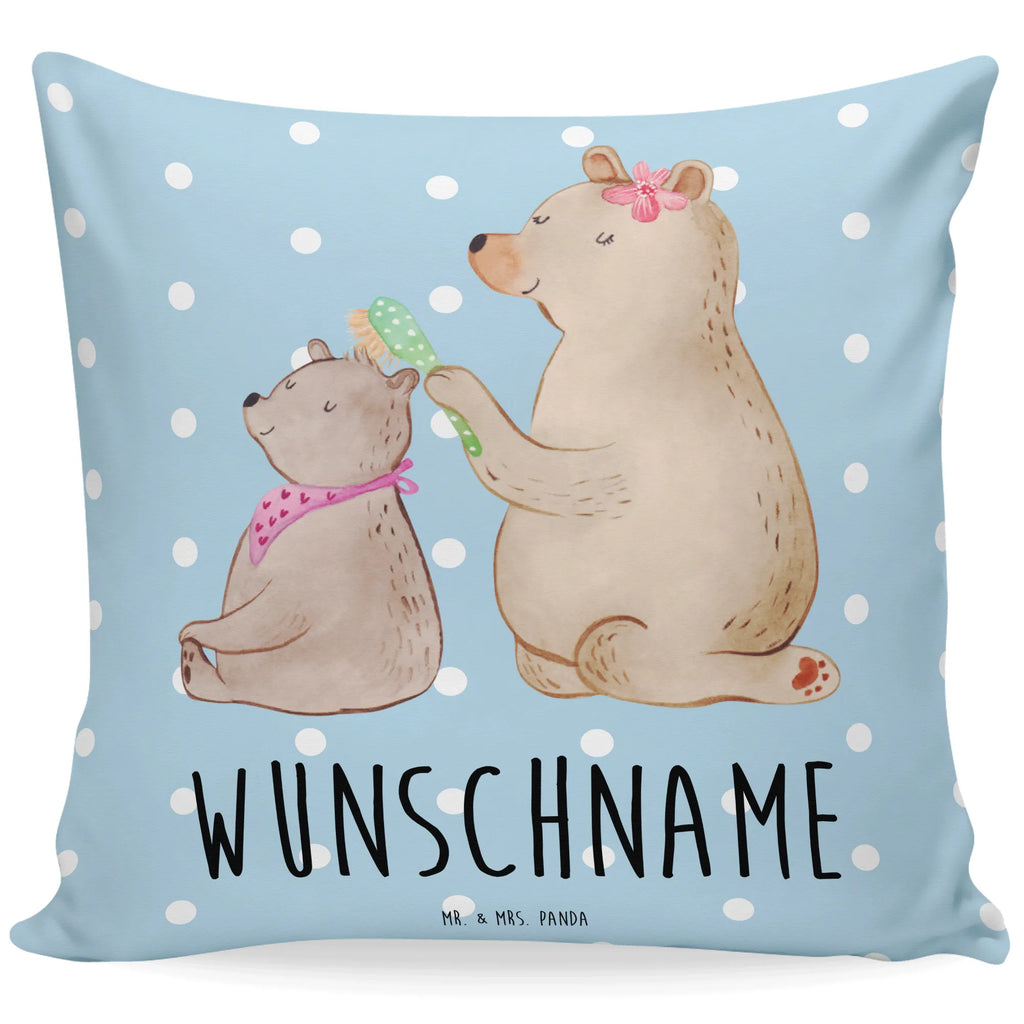 Personalisiertes Kissen Bär mit Kind Kissen, Wunschname, Personalisiert, Name, Bedrucken, Kopfkissen, Schwester, Familie, Vatertag, Opa, Oma, Muttertag, Papa, Mama, Bruder, Geschenk, Mutti, Mutter