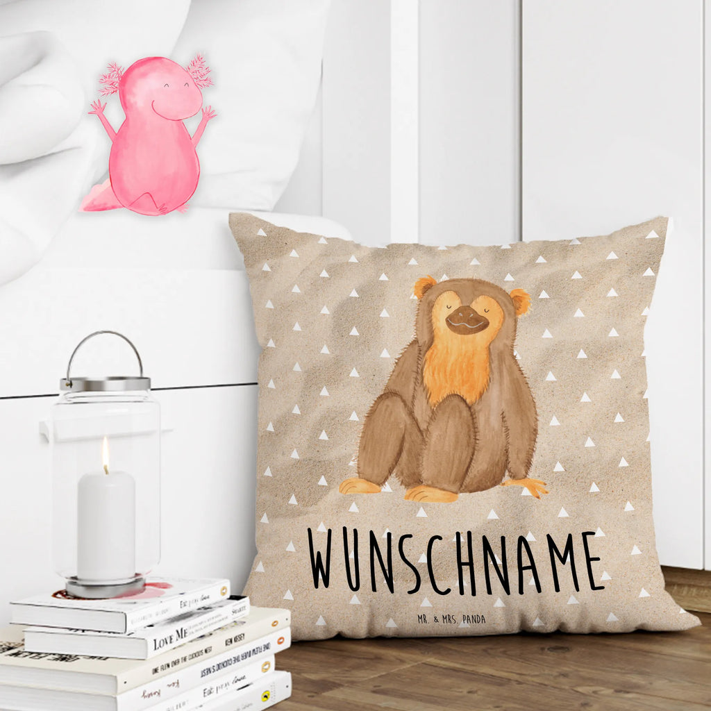 Personalised cushion Monkey Africa, self-confidence, love, motivation, monkey, monkeys, self-love, self-esteem, selfcare, respect