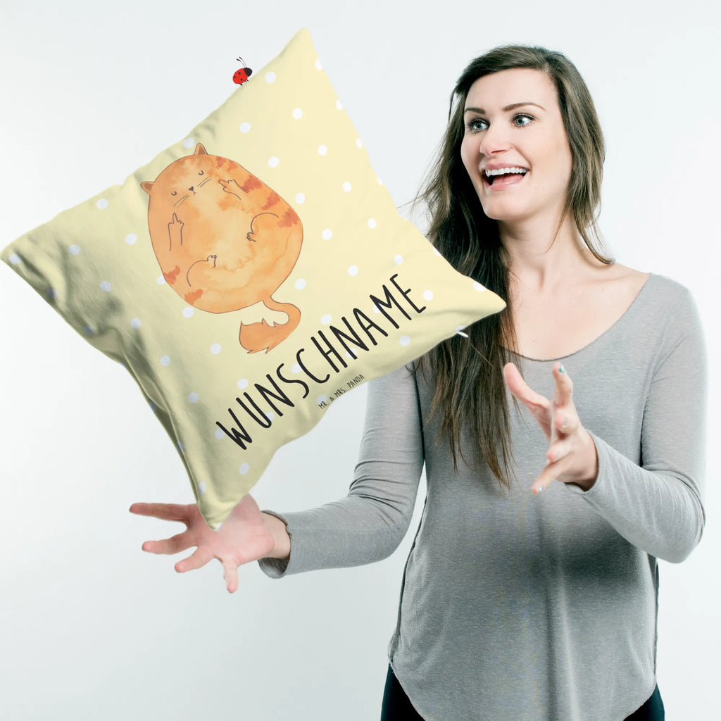 Personalisiertes Kissen Katze Mittelfinger Kopfkissen, personalisiert, Name, Kissen, Wunschname, bedrucken, Katze, Katzenmotiv, Katzenfan, Katzendeko, Katzenfreund, Katzenliebhaber, Katzenprodukte, Katzenartikel, Katzenaccessoires, Katzensouvenirs, Katzenliebhaberprodukte, Katzenmotive, Cats, Kater, Katzen, Mietze, Cat
