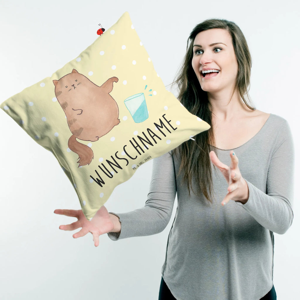 Personalised cushion Cat water glass cat, tomcat, kitty, meow, kitten, housecat, mama cat, love cats, cat image, cat fan, cat lover, cat fancier, cat decoration, gift for cat lover, cat owner, funny cats, cat sayings, cat motto, funny cat gifts, fan merchandise, cat stuff, animal lover, Cats, cats, pussy, glass, pet, water