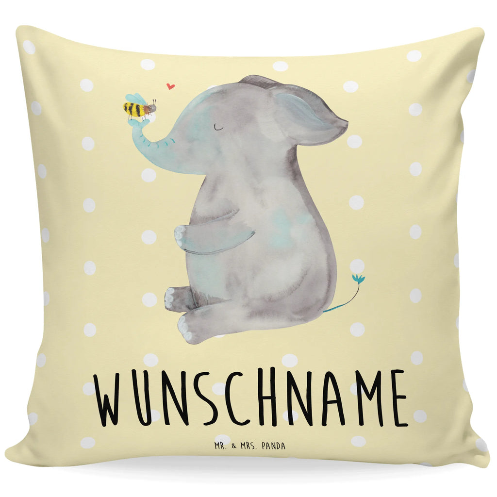 Personalised cushion elephant bee small animals, cute, funny, cute animal motives, hand drawn, small world, funny sayings, good mood, happy, gifts, gift ideas, special gifts, animal lover, card, love gift, love, elephant, anniversary, love saying, marriage proposal, bee, proof of love, wedding gift
