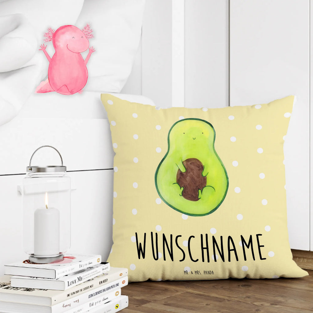 Personalised cushion avocado core avocado, vegetables, seed, avocado seed, plant, saying life