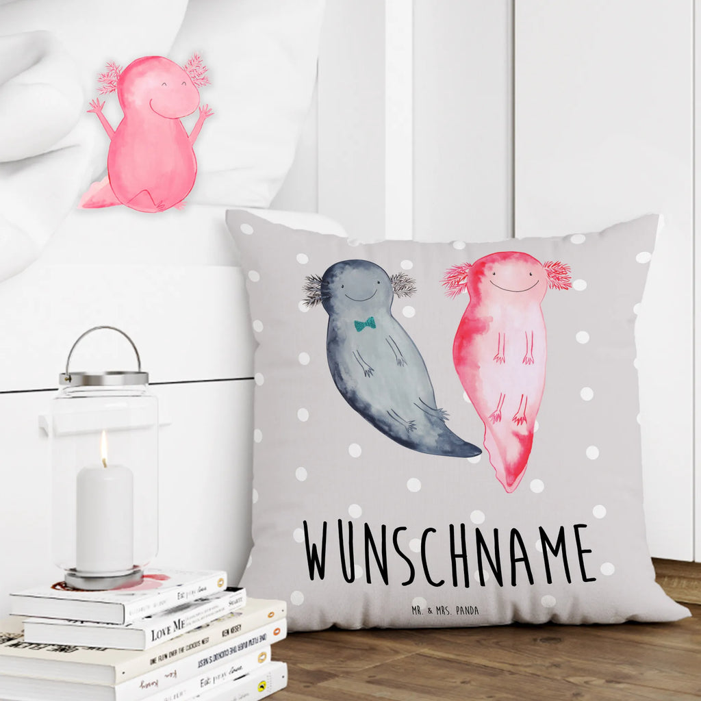 Personalised cushion axolotl Girlfriend Axolotl, Axelotl, marine animals, Mexican walking fish, salamander, amphibian, fiancé, valentine's day, love, great love, axolot, proof of love, tail, husband, anniversary, friend, axolotl