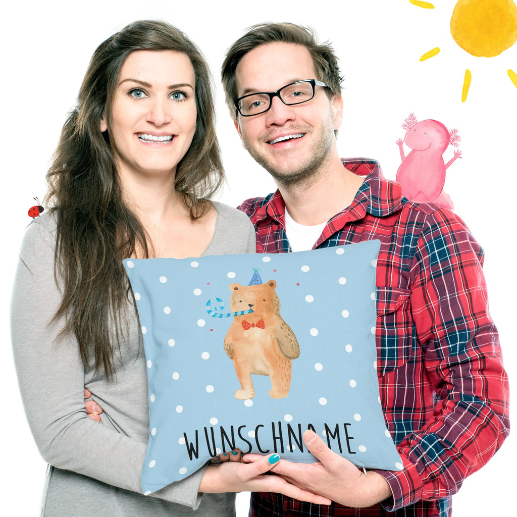 Personalised cushion bear Birthday bear, teddy, teddy bear, cuddly toy, Happy birthday