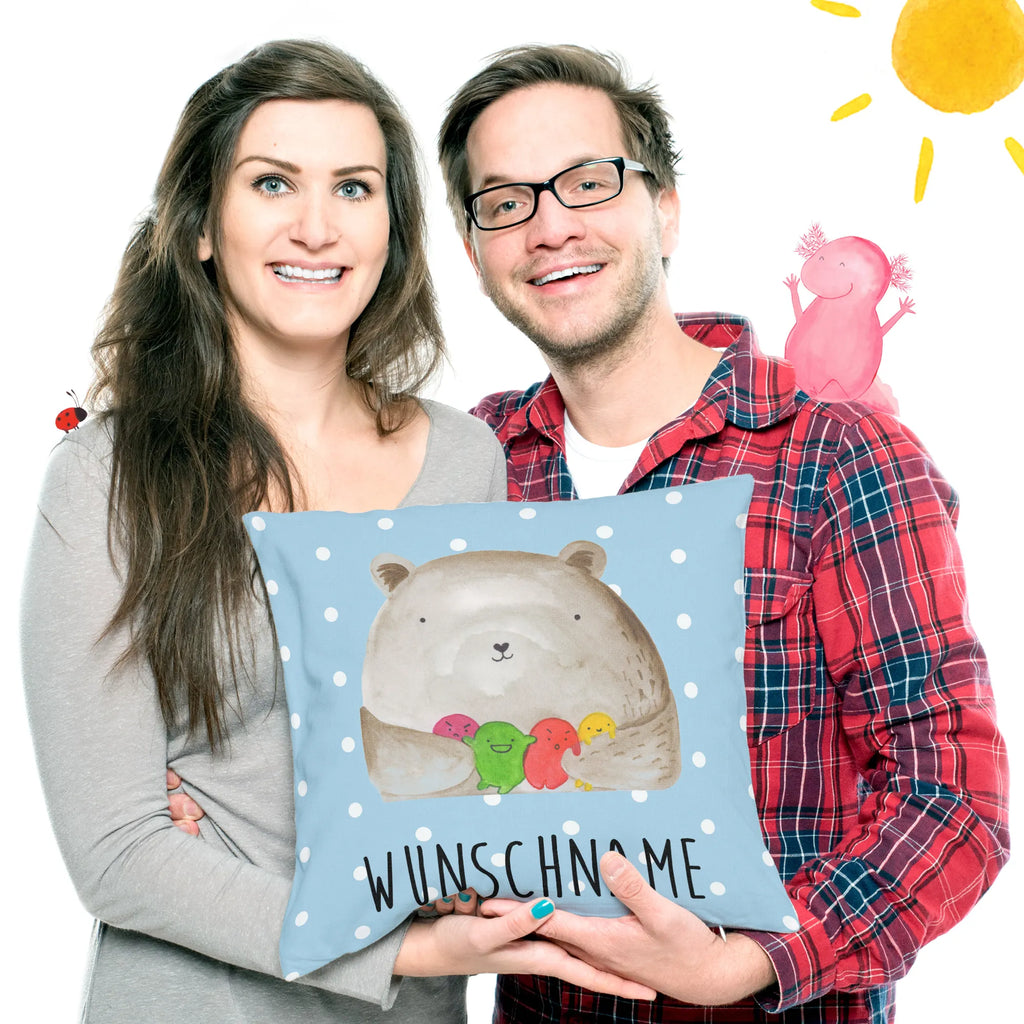 Personalisiertes Kissen Bär Gefühl Kissen, personalisiert, Wunschname, Kopfkissen, bedrucken, Name, Bär, Teddy, Teddybär, Durchgedreht, Verrückt, Wahnsinn