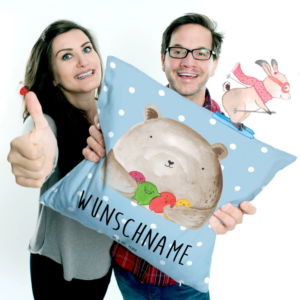 Personalisiertes Kissen Bär Gefühl Kissen, personalisiert, Wunschname, Kopfkissen, bedrucken, Name, Bär, Teddy, Teddybär, Durchgedreht, Verrückt, Wahnsinn