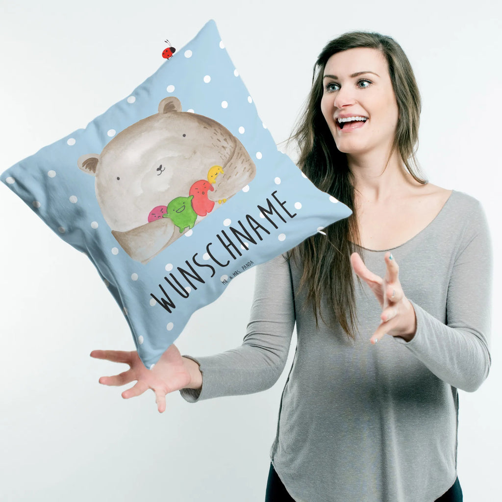 Personalisiertes Kissen Bär Gefühl Kissen, personalisiert, Wunschname, Kopfkissen, bedrucken, Name, Bär, Teddy, Teddybär, Durchgedreht, Verrückt, Wahnsinn