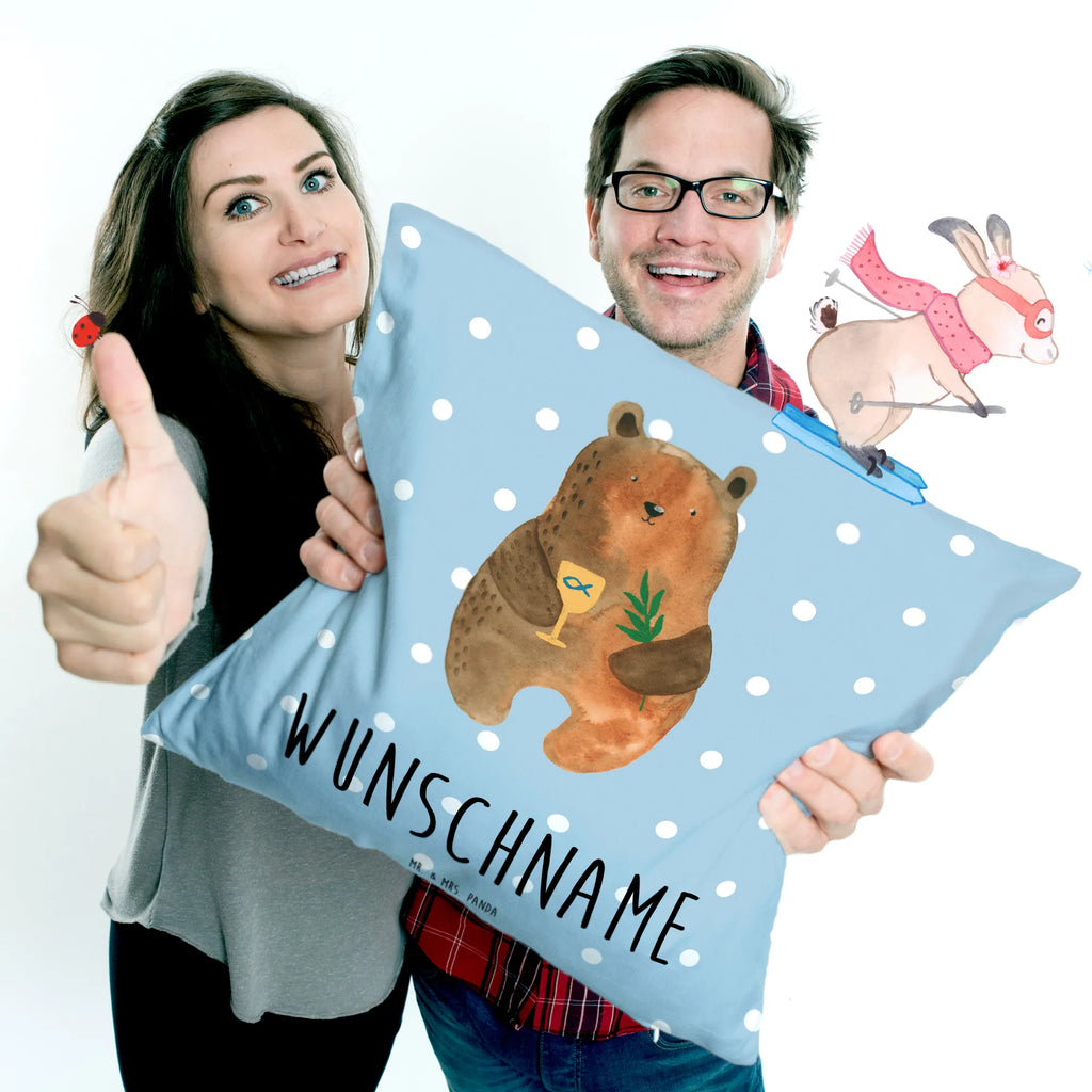 Personalised cushion bear confirmation bear, teddy, teddy bear, cuddly toy, church, service, evangelic, confirmation