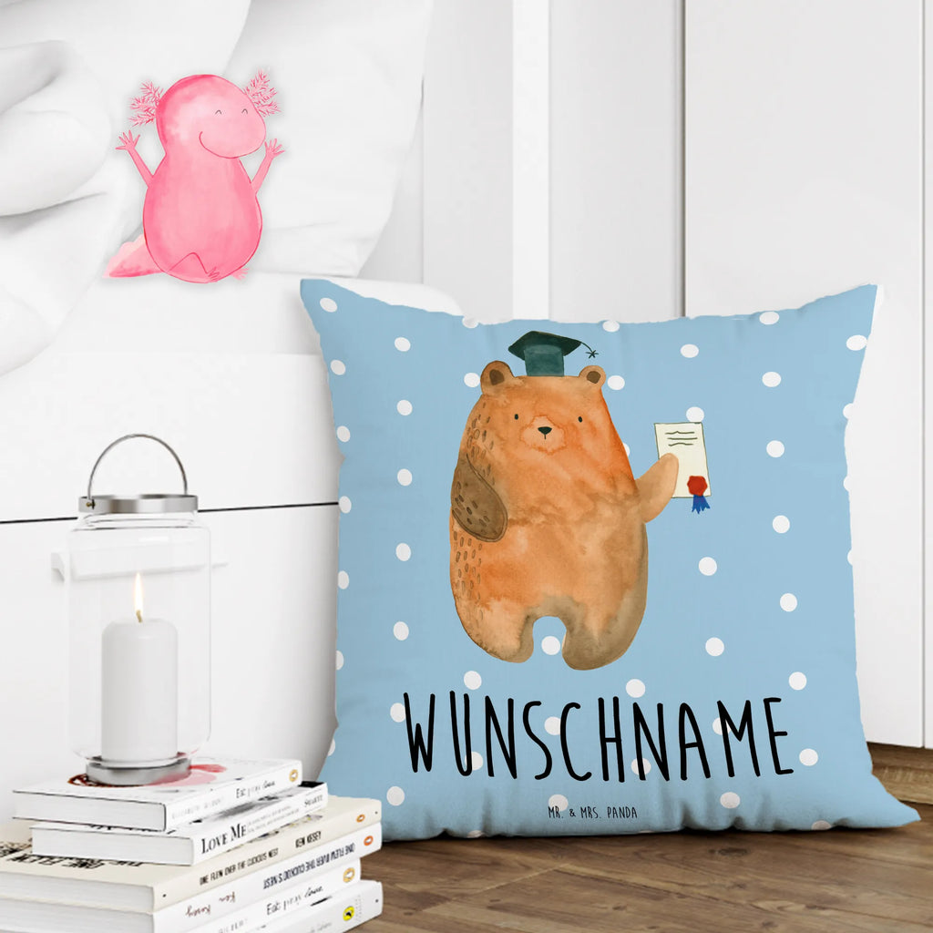 Personalisiertes Kissen Prüfungsbär Name, Kissen, Personalisiert, Wunschname, Bedrucken, Kopfkissen, Teddy, Bär, Teddybär, Prüfungen, Prüfung Bestanden, Abitur, Abschlusszeugnis, Zeugnis, Abschluss