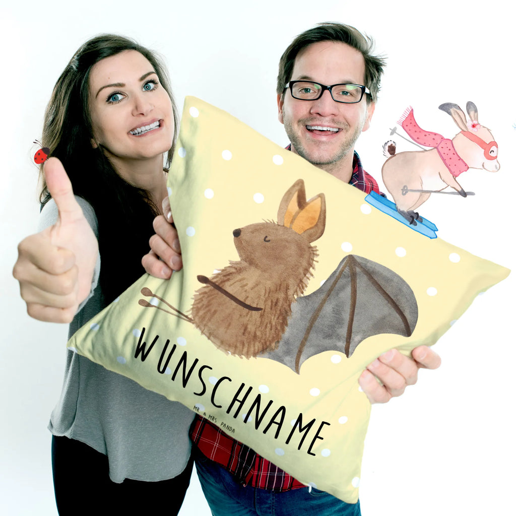 Personalizowana poduszka Nietoperz siedzenie Motywy zwierzęce, dobra energia, zabawne powiedzonka, zwierzęta