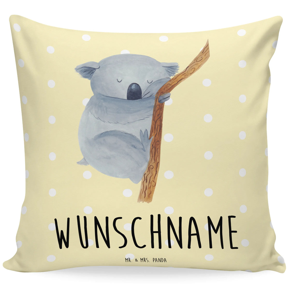Personalised cushion koala small animals, cute, funny, cute animal motives, hand drawn, small world, funny sayings, good mood, happy, gifts, gift ideas, special gifts, animal lover, card, dreamland, koala bear, Koala, bear, dream, sleeping, bedroom