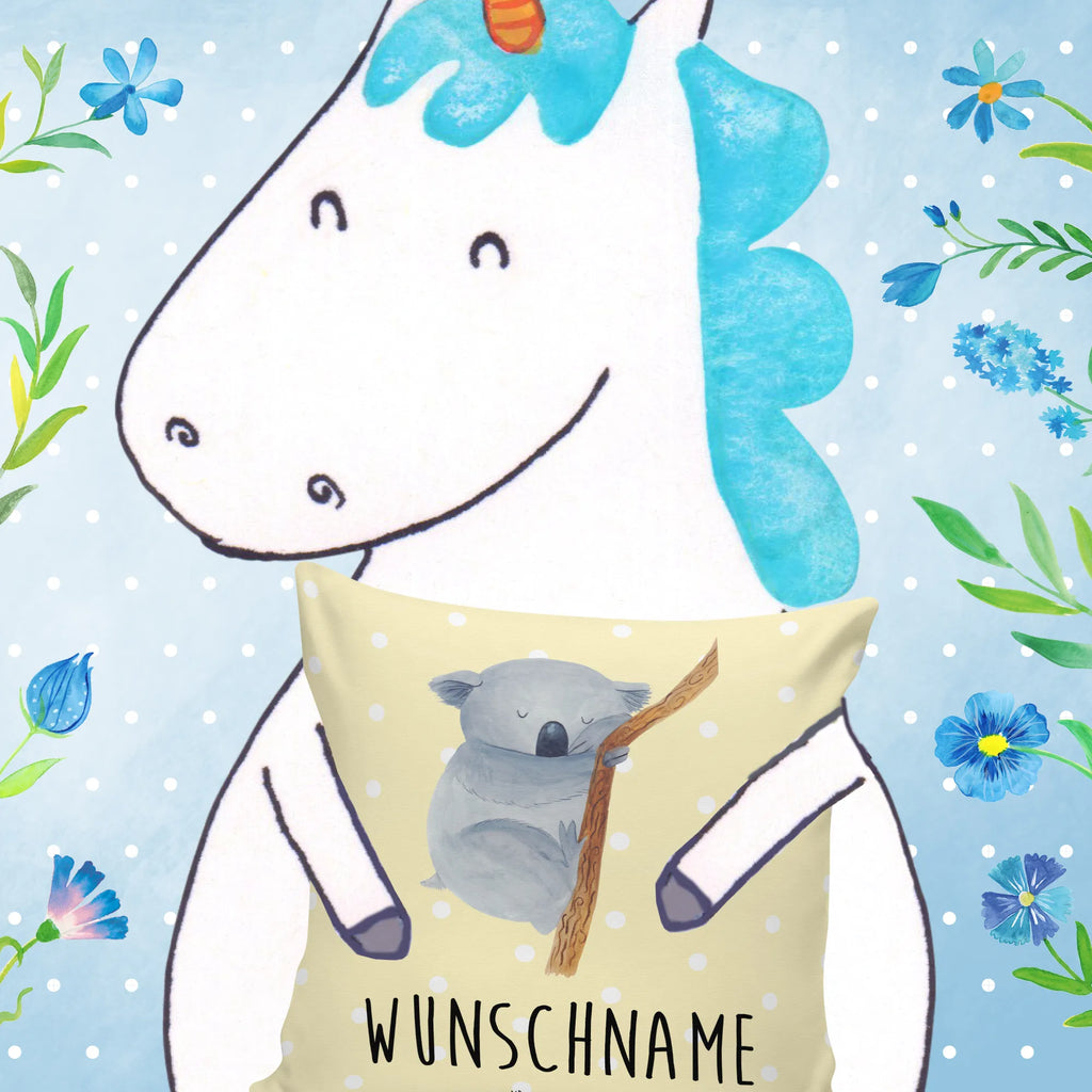 Personalised cushion koala small animals, cute, funny, cute animal motives, hand drawn, small world, funny sayings, good mood, happy, gifts, gift ideas, special gifts, animal lover, card, dreamland, koala bear, Koala, bear, dream, sleeping, bedroom