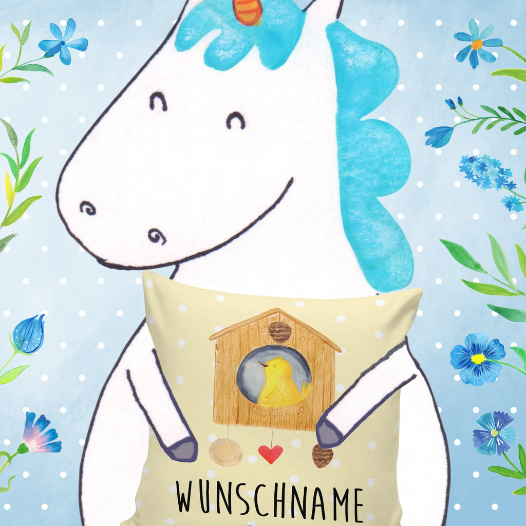 Personalised cushion birdhouse Home small animals, cute, funny, cute animal motives, hand drawn, small world, funny sayings, good mood, happy, gifts, gift ideas, special gifts, animal lover, card, home sweet home, moving in, moving out, house building, birdhouse, gift, house, moving gift, bird