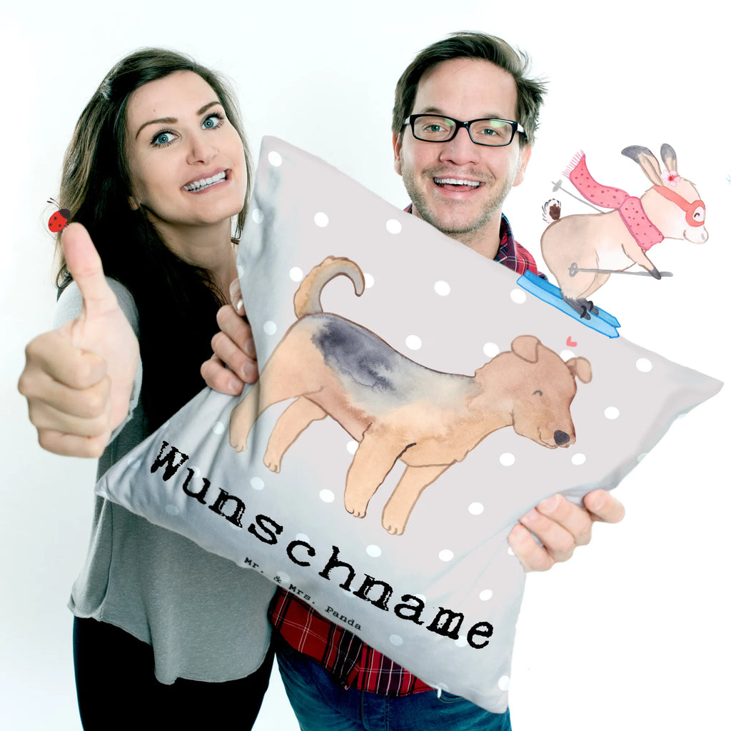 Personalizowana poduszka terier airedale Ratujący życie Pies, rasa psa, pies rasowy, właściciel psa, prezent, miłośnik zwierząt, dawanie, szczeniak