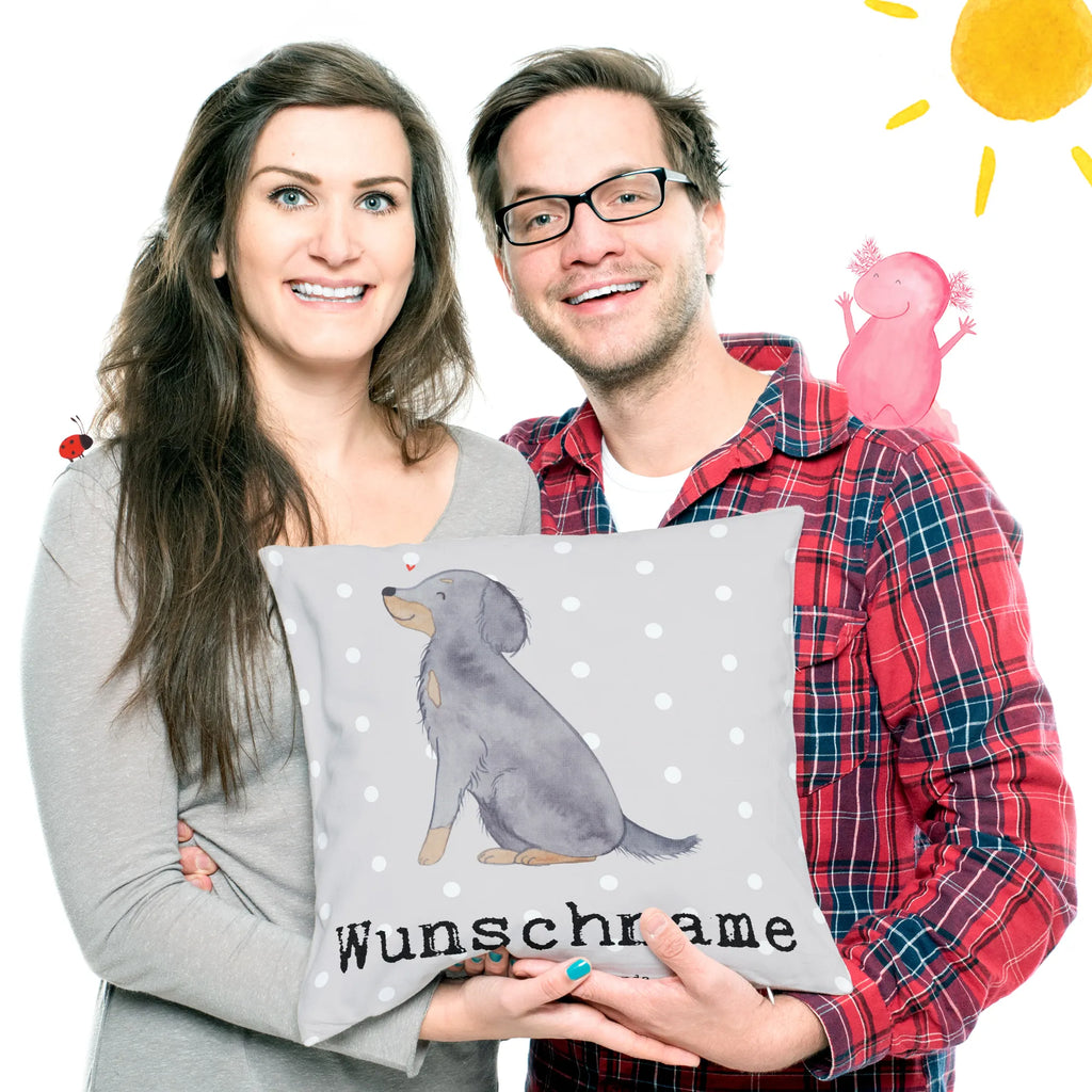 Personalisiertes Kissen Gordon Setter Lebensretter Kissen, Name, Kopfkissen, Wunschname, bedrucken, personalisiert, Hund, Hunderasse, Rassehund, Hundebesitzer, Geschenk, Tierfreund, Schenken, Welpe, Jagdhund, Gordon Shetter