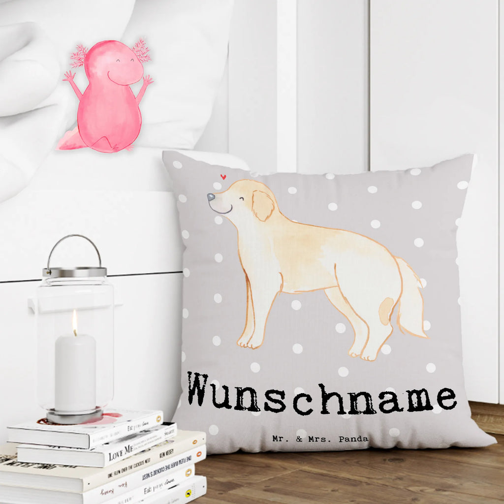 Personalisiertes Kissen Golden Retriever Lebensretter Wunschname, Kissen, Kopfkissen, Name, personalisiert, bedrucken, Hund, Hunderasse, Rassehund, Hundebesitzer, Geschenk, Tierfreund, Schenken, Welpe, Golden Retriever, Goldie Hund