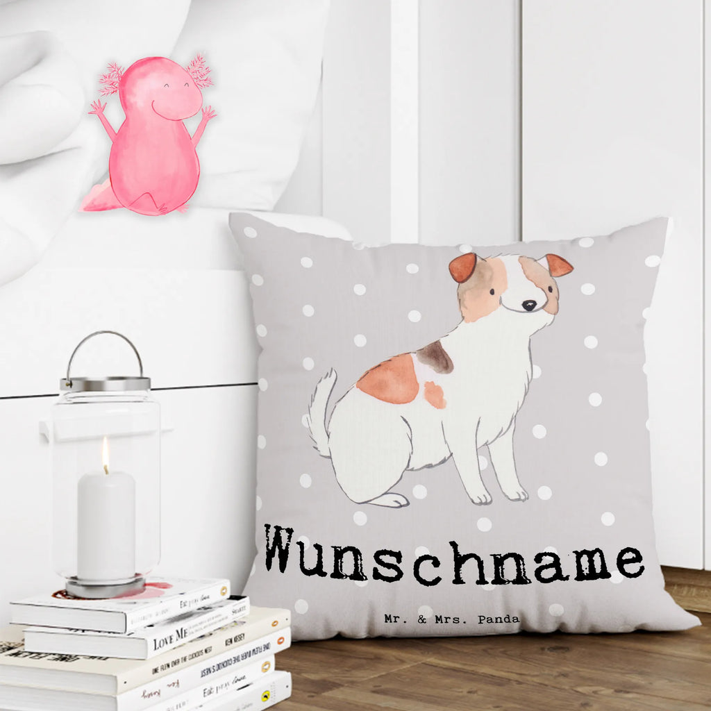 Personalisiertes Kissen Jack Russel Terrier Lebensretter Wunschname, Kopfkissen, Kissen, bedrucken, personalisiert, Name, Hund, Hunderasse, Rassehund, Hundebesitzer, Geschenk, Tierfreund, Schenken, Welpe, Jack Russel Terrier