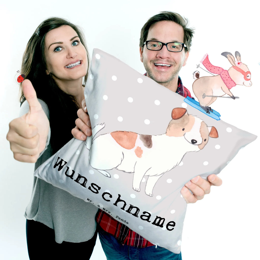 Personalisiertes Kissen Jack Russel Terrier Lebensretter Wunschname, Kopfkissen, Kissen, bedrucken, personalisiert, Name, Hund, Hunderasse, Rassehund, Hundebesitzer, Geschenk, Tierfreund, Schenken, Welpe, Jack Russel Terrier