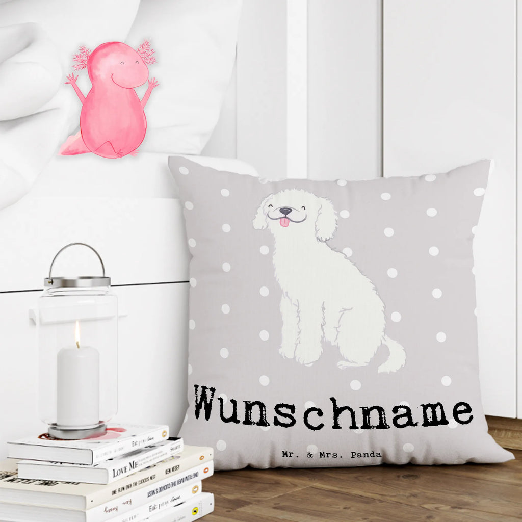 Personalisiertes Kissen Kleinpudel Lebensretter Name, Kopfkissen, Personalisiert, Wunschname, Kissen, Bedrucken, Geschenk, Schenken, Hund, Hunderasse, Rassehund, Hundebesitzer, Tierfreund, Welpe, Pudel, Kleinpudel