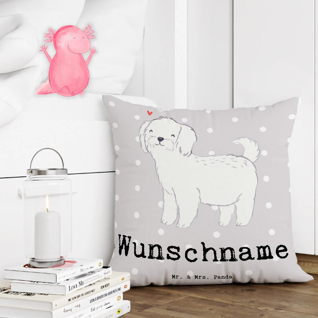 Personalisiertes Kissen Malteser Lebensretter Name, Kopfkissen, Wunschname, bedrucken, personalisiert, Kissen, Hund, Hunderasse, Rassehund, Hundebesitzer, Geschenk, Tierfreund, Schenken, Welpe, Malteser