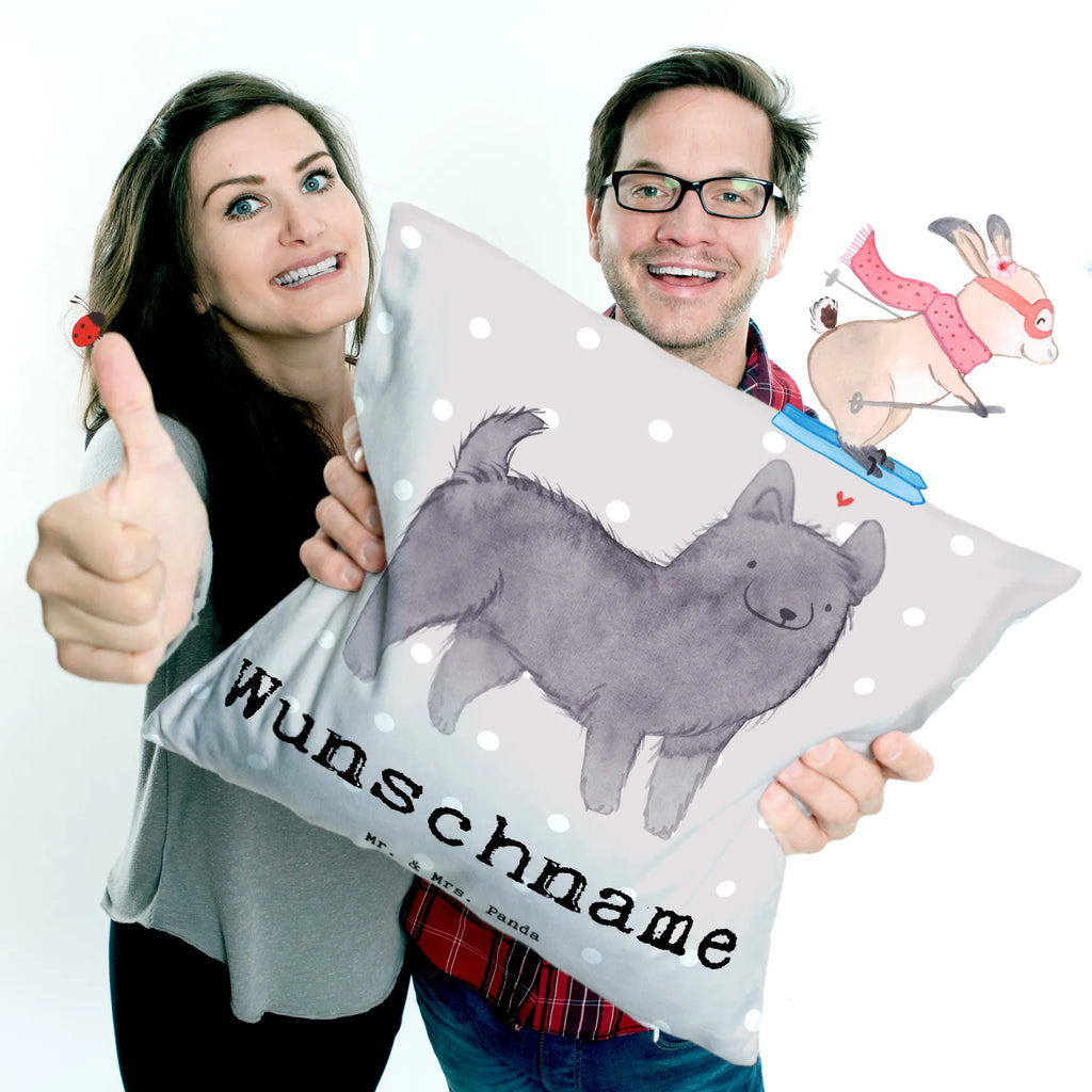 Personalisiertes Kissen Schipperke Lebensretter Kissen, Name, personalisiert, bedrucken, Kopfkissen, Wunschname, Hund, Hunderasse, Rassehund, Hundebesitzer, Geschenk, Tierfreund, Schenken, Welpe, Schipperke, belgische Hunderasse