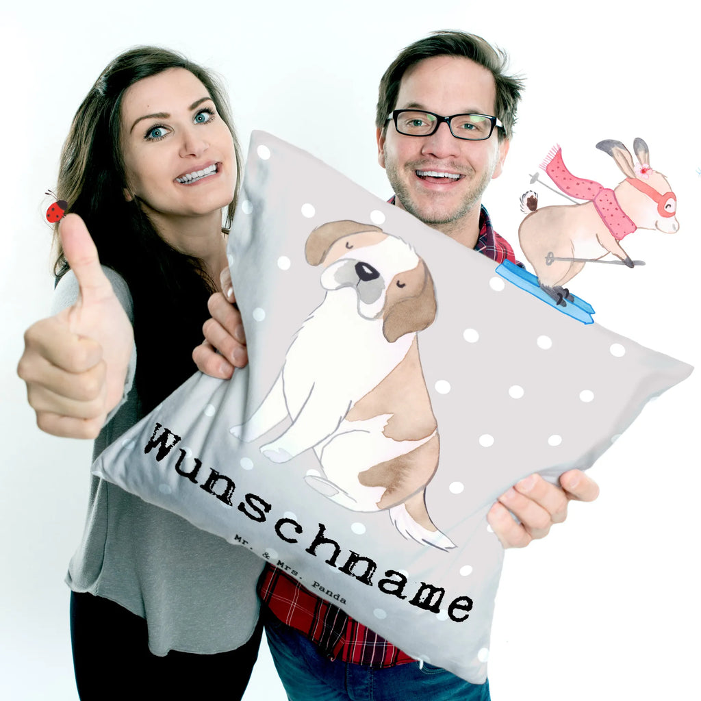 Personalisiertes Kissen Saint Bernard Lebensretter Kissen, Personalisiert, Wunschname, Bedrucken, Kopfkissen, Name, Geschenk, Schenken, Hund, Hunderasse, Rassehund, Hundebesitzer, Tierfreund, Welpe, Saint Bernard, Saint Bernard Dog, St. Bernhardshund, Chien Du Saint-Bernard, Perro San Bernardo