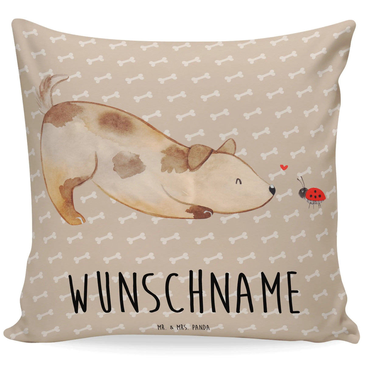 Personalised cushion Dog ladybug dog, mutt, hound, woof, dog mama, dog breed, love dogs, love for dogs, dog decorative items, bag with dog print, funny gifts for dog owners, what do you give a dog lover, Christmas gifts for dogs, gifts for dogs, dog sayings, Dog, Dog slogan, Mongrel, Dogs, Ladybird, Mongrel dog, Sayings