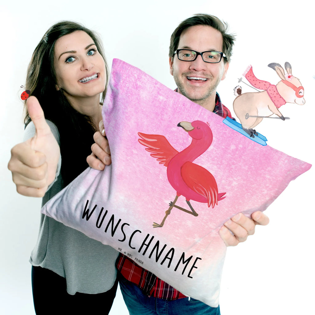 Personalizowana poduszka Flamingo joga Flamingo