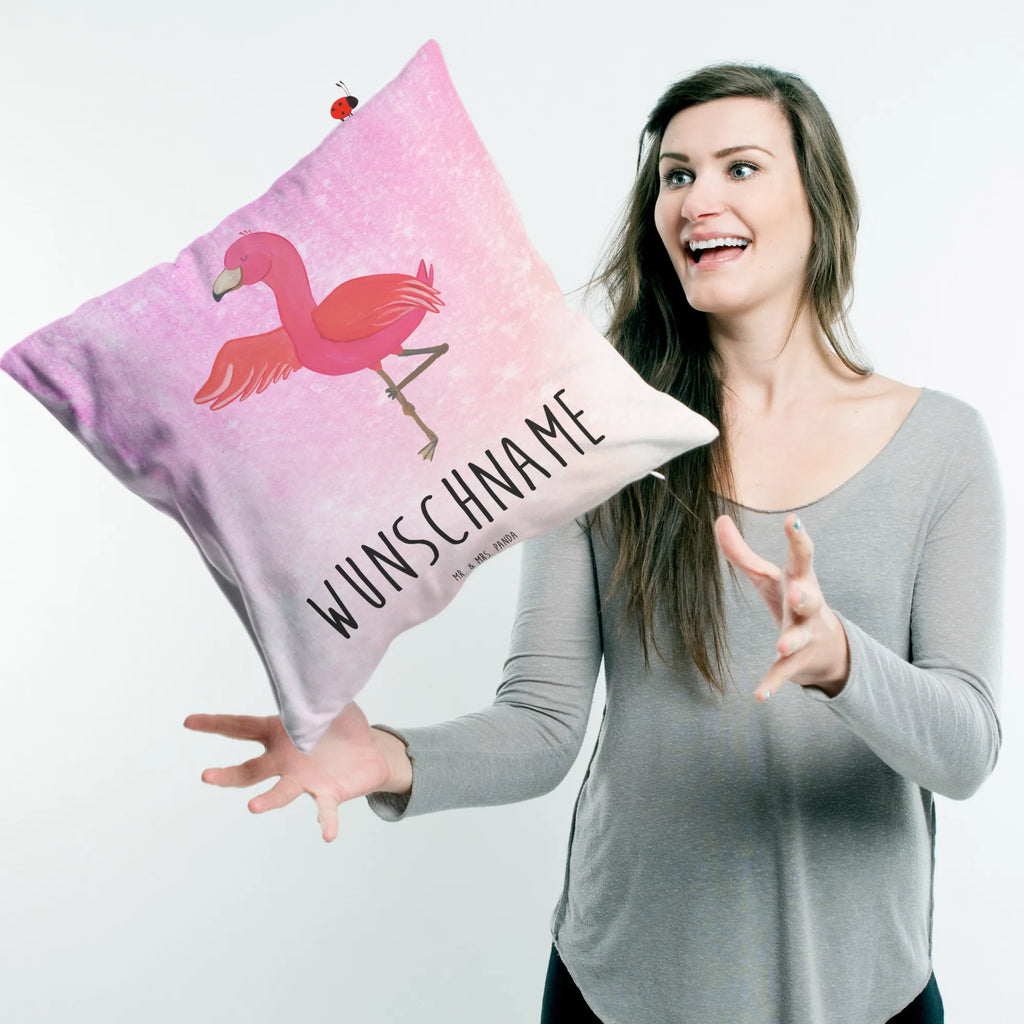Personalizowana poduszka Flamingo joga Flamingo