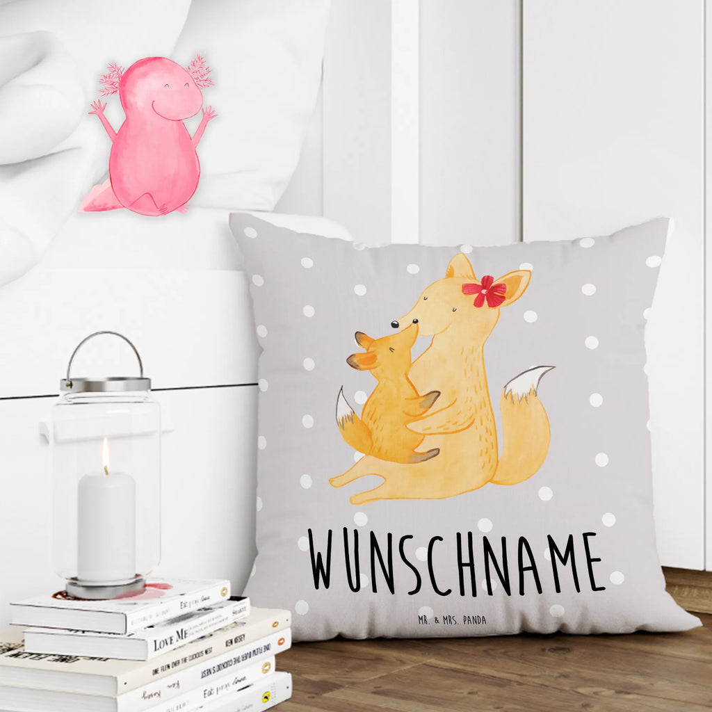 Personalised cushion Fox mummy Family, Father's Day, Mother's Day, brother, sister, Mom, Dad, present, daughter, favourite daughter, best daughter, mother, mom