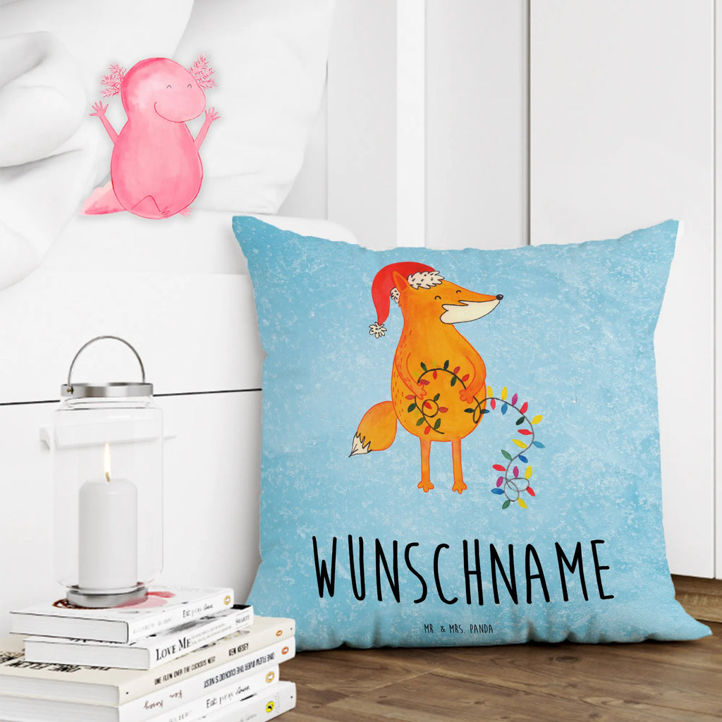 Personalizowana poduszka lis Boże Narodzenie Zima, Boże Narodzenie, dekoracje świąteczne, Mikołaj, Adwent, Wigilia, zimowy motyw