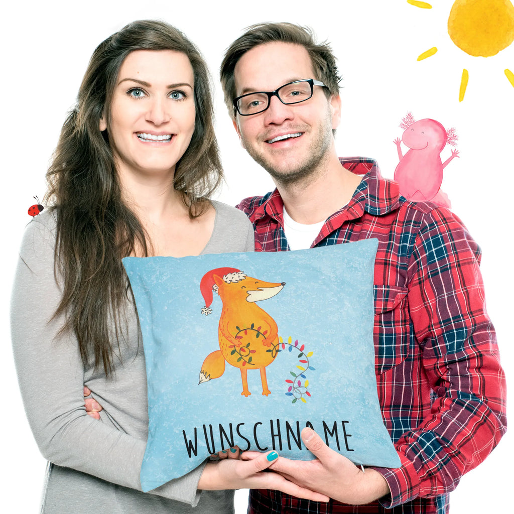 Personalizowana poduszka lis Boże Narodzenie Zima, Boże Narodzenie, dekoracje świąteczne, Mikołaj, Adwent, Wigilia, zimowy motyw