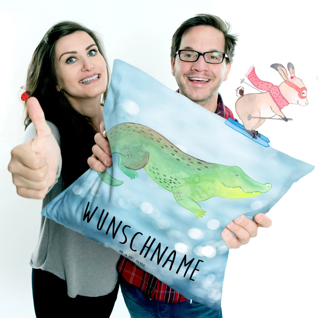 Personalised cushion Crocodile Seafood, aquatic animals, ocean, sea, fish, shells, corals, reef, whale, narwhal, sea urchin, lobster, platypus, turtle, manatee, crocodile, orca, shrimp, gifts for seafood lovers, water world, underwater animals, underwater world, vacation, deep sea, seafood fans, gift ideas, seafood decoration, seafood posters, girlfriend, to be crazy, crocodiles, wanderlust, favorite person, to be spontaneous, best friend, adventurousness