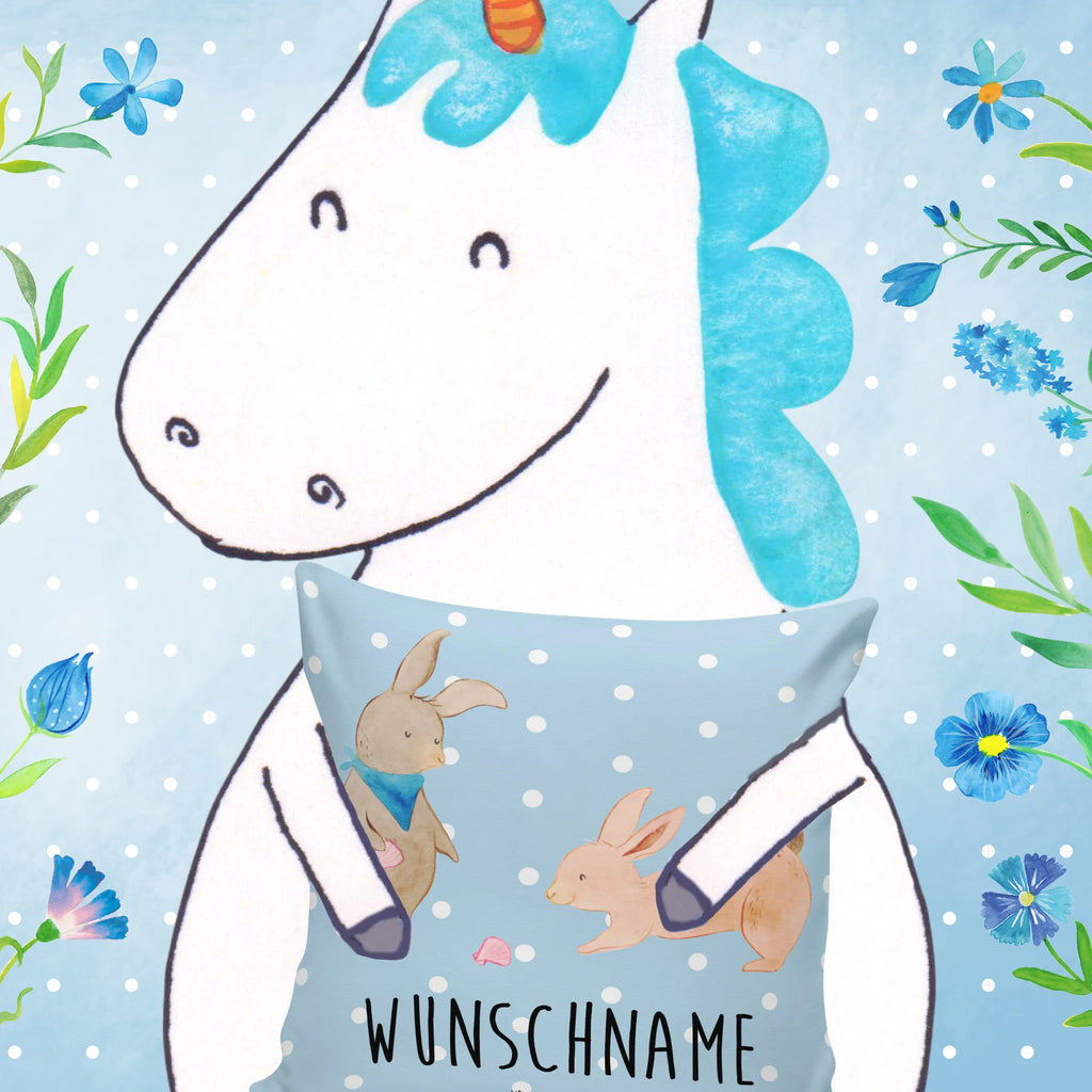 Personalisiertes Kissen Hasen Muschel Kopfkissen, Name, personalisiert, bedrucken, Kissen, Wunschname, Familie, Vatertag, Muttertag, Bruder, Schwester, Mama, Papa, Oma, Opa, Muscheln, Freundin, Muscheln sammeln, best friends, Meer, Freundinnen, beste Freundin, Hasen, BFF