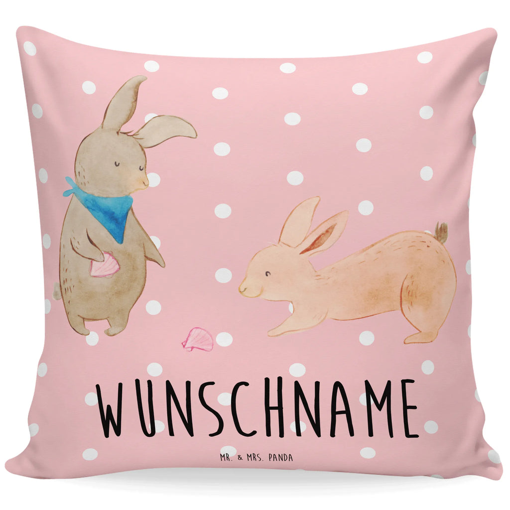 Personalisiertes Kissen Hasen Muschel Kopfkissen, Name, personalisiert, bedrucken, Kissen, Wunschname, Familie, Vatertag, Muttertag, Bruder, Schwester, Mama, Papa, Oma, Opa, Muscheln, Freundin, Muscheln sammeln, best friends, Meer, Freundinnen, beste Freundin, Hasen, BFF