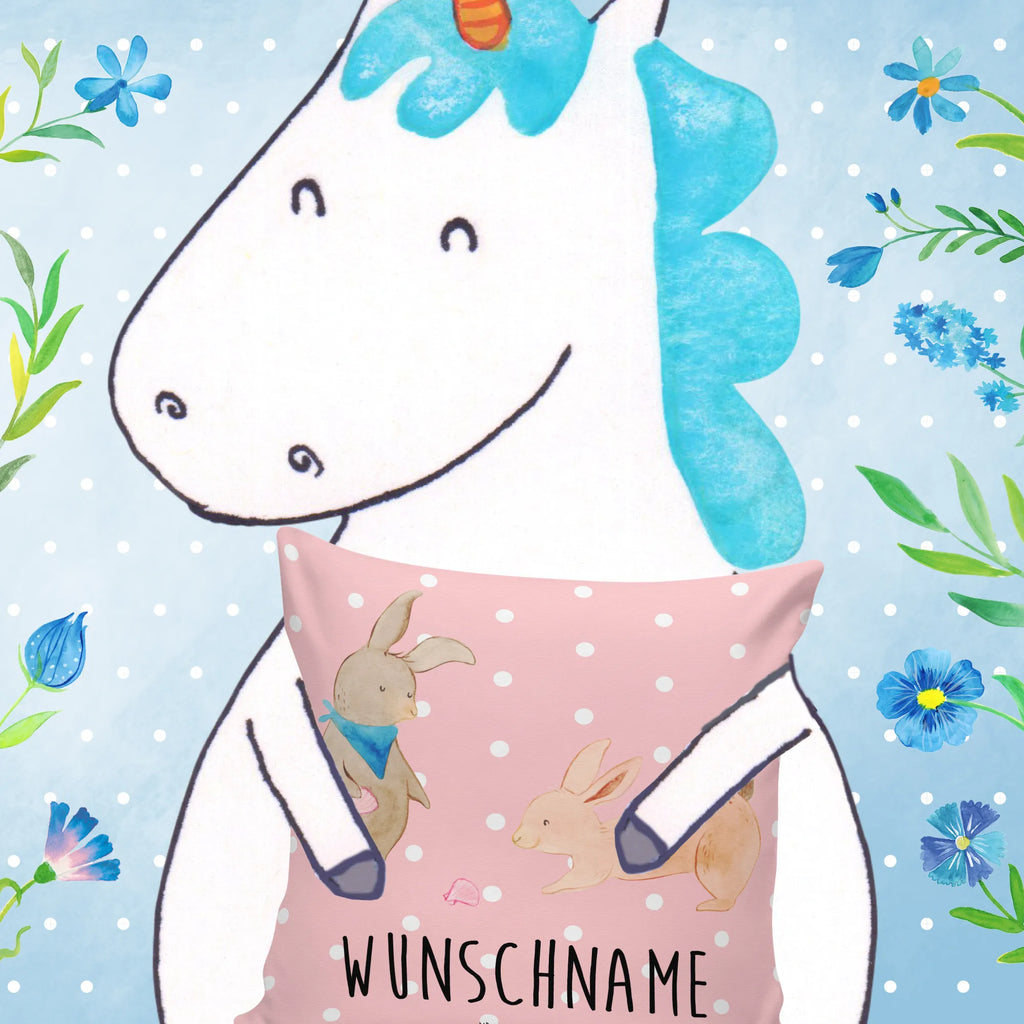 Personalisiertes Kissen Hasen Muschel Kopfkissen, Name, personalisiert, bedrucken, Kissen, Wunschname, Familie, Vatertag, Muttertag, Bruder, Schwester, Mama, Papa, Oma, Opa, Muscheln, Freundin, Muscheln sammeln, best friends, Meer, Freundinnen, beste Freundin, Hasen, BFF