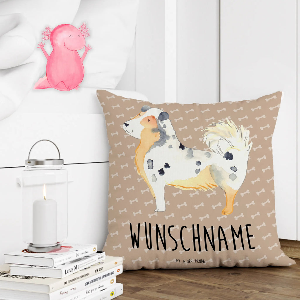 Personalisiertes Kissen Australien Shepherd Name, Wunschname, Kopfkissen, Kissen, personalisiert, bedrucken, Hund, Hundemotiv, Haustier, Hunderasse, Tierliebhaber, Hundebesitzer, Sprüche, Shepherd, Hundeliebe, Spruch, Australien Shepherd, Familienhund
