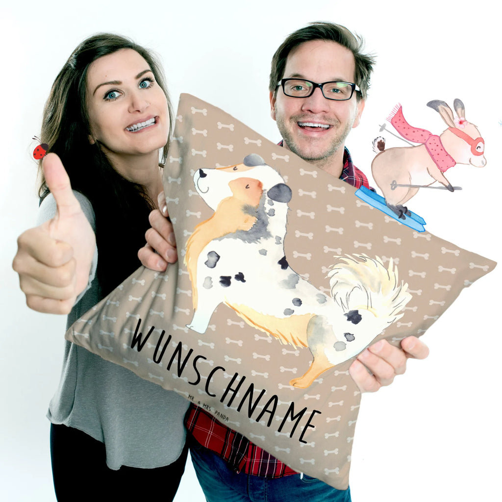 Personalisiertes Kissen Australien Shepherd Name, Wunschname, Kopfkissen, Kissen, personalisiert, bedrucken, Hund, Hundemotiv, Haustier, Hunderasse, Tierliebhaber, Hundebesitzer, Sprüche, Shepherd, Hundeliebe, Spruch, Australien Shepherd, Familienhund