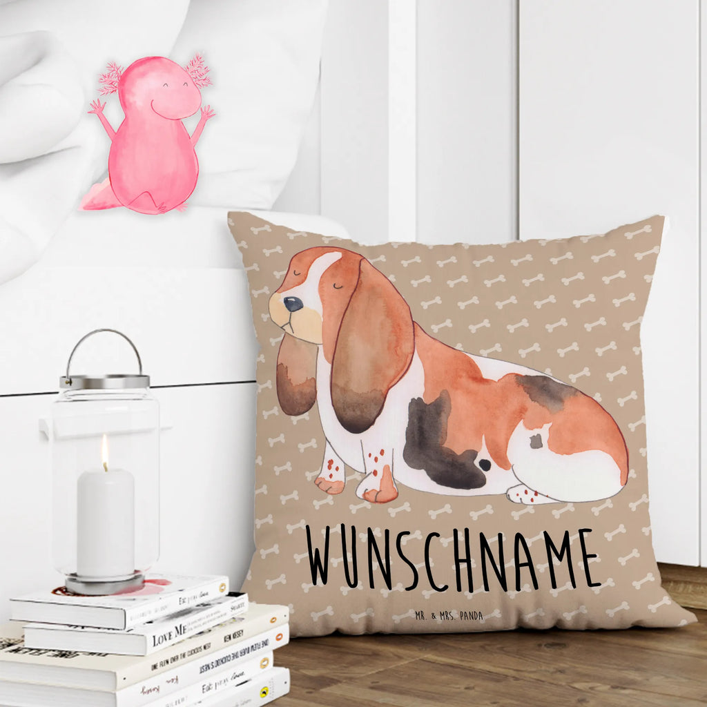 Personalised cushion Dog Basset Hound dog, mutt, hound, woof, dog mama, dog breed, love dogs, love for dogs, dog decorative items, bag with dog print, funny gifts for dog owners, what do you give a dog lover, Christmas gifts for dogs, gifts for dogs, dog sayings, Dog, dog love, childless, basset, basset hound