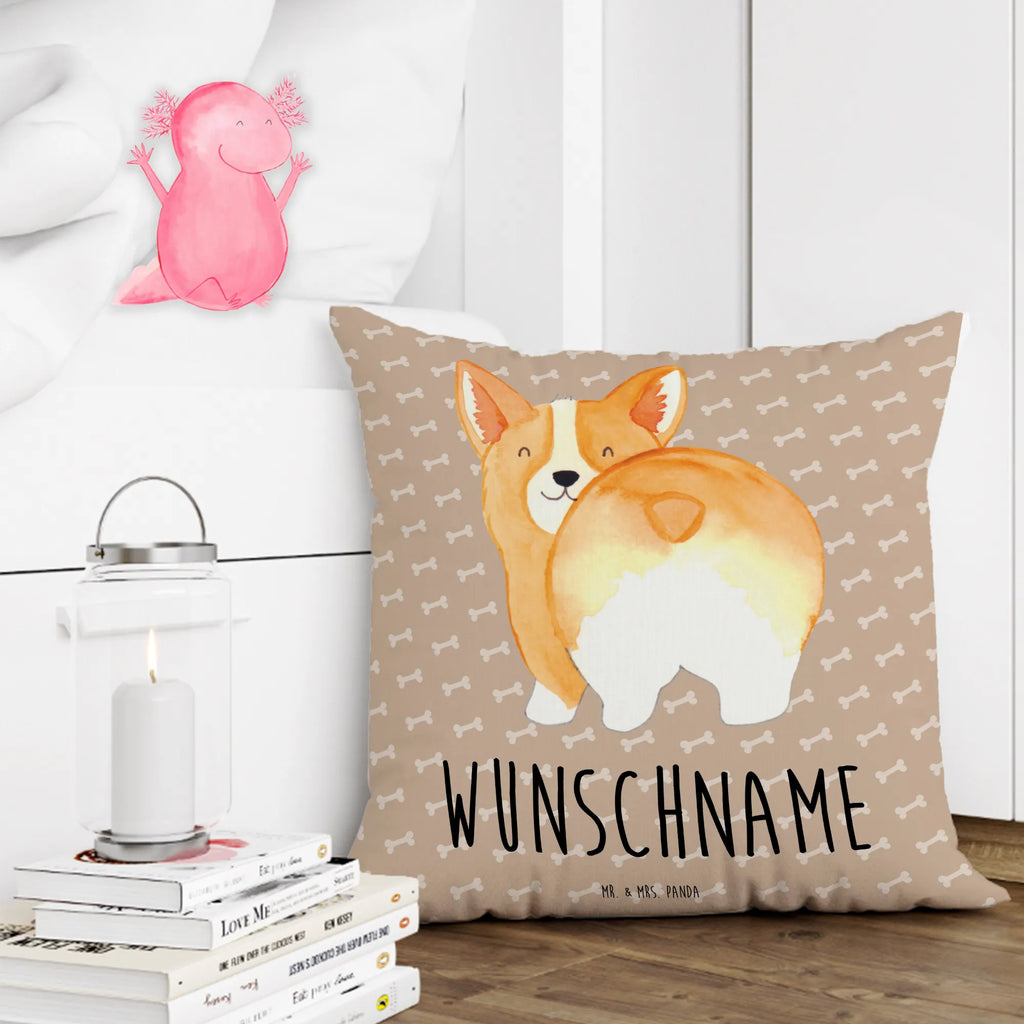 Personalisiertes Kissen Corgie Po Kissen, bedrucken, Kopfkissen, Name, Wunschname, personalisiert, Hund, Hundemotiv, Haustier, Hunderasse, Tierliebhaber, Hundebesitzer, Sprüche, Corgie, Selbstliebe, Spruch, Hundeliebe, Motivation