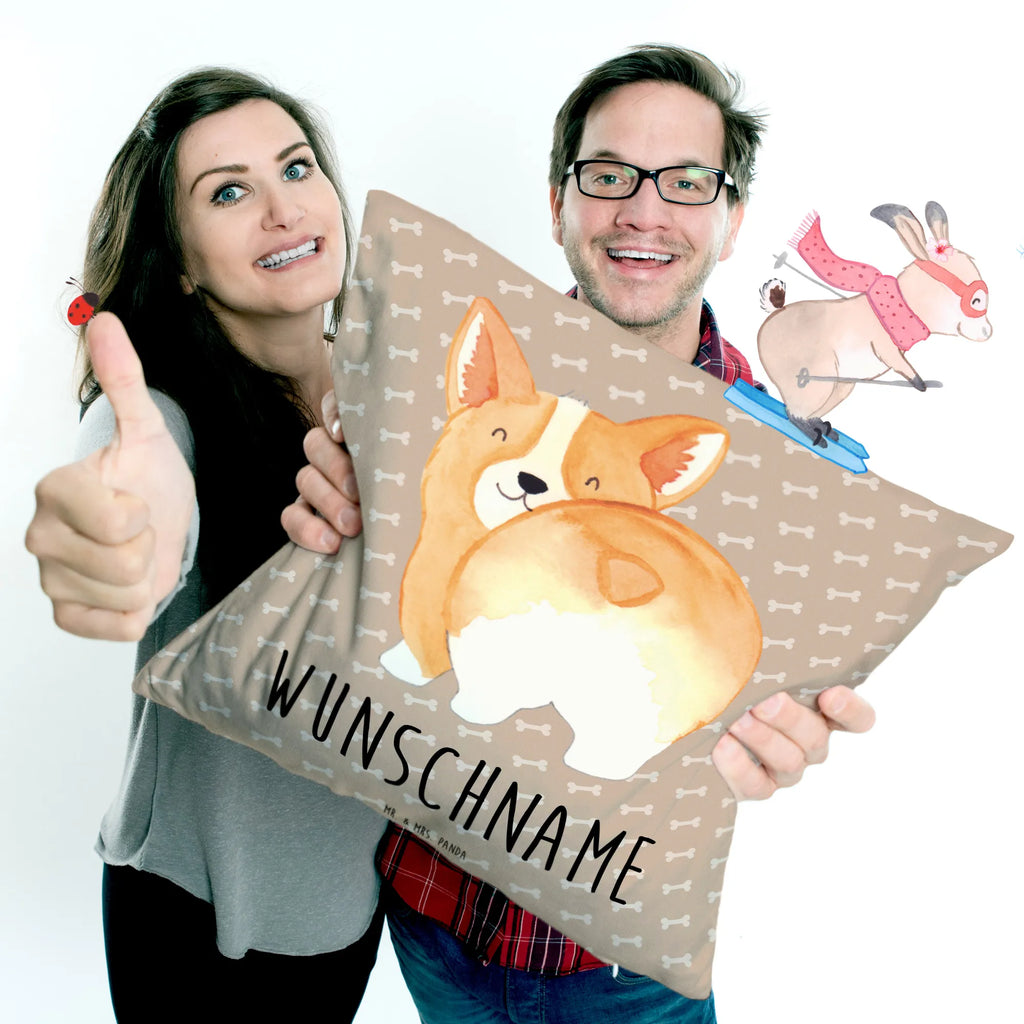 Personalisiertes Kissen Corgie Po Kissen, bedrucken, Kopfkissen, Name, Wunschname, personalisiert, Hund, Hundemotiv, Haustier, Hunderasse, Tierliebhaber, Hundebesitzer, Sprüche, Corgie, Selbstliebe, Spruch, Hundeliebe, Motivation