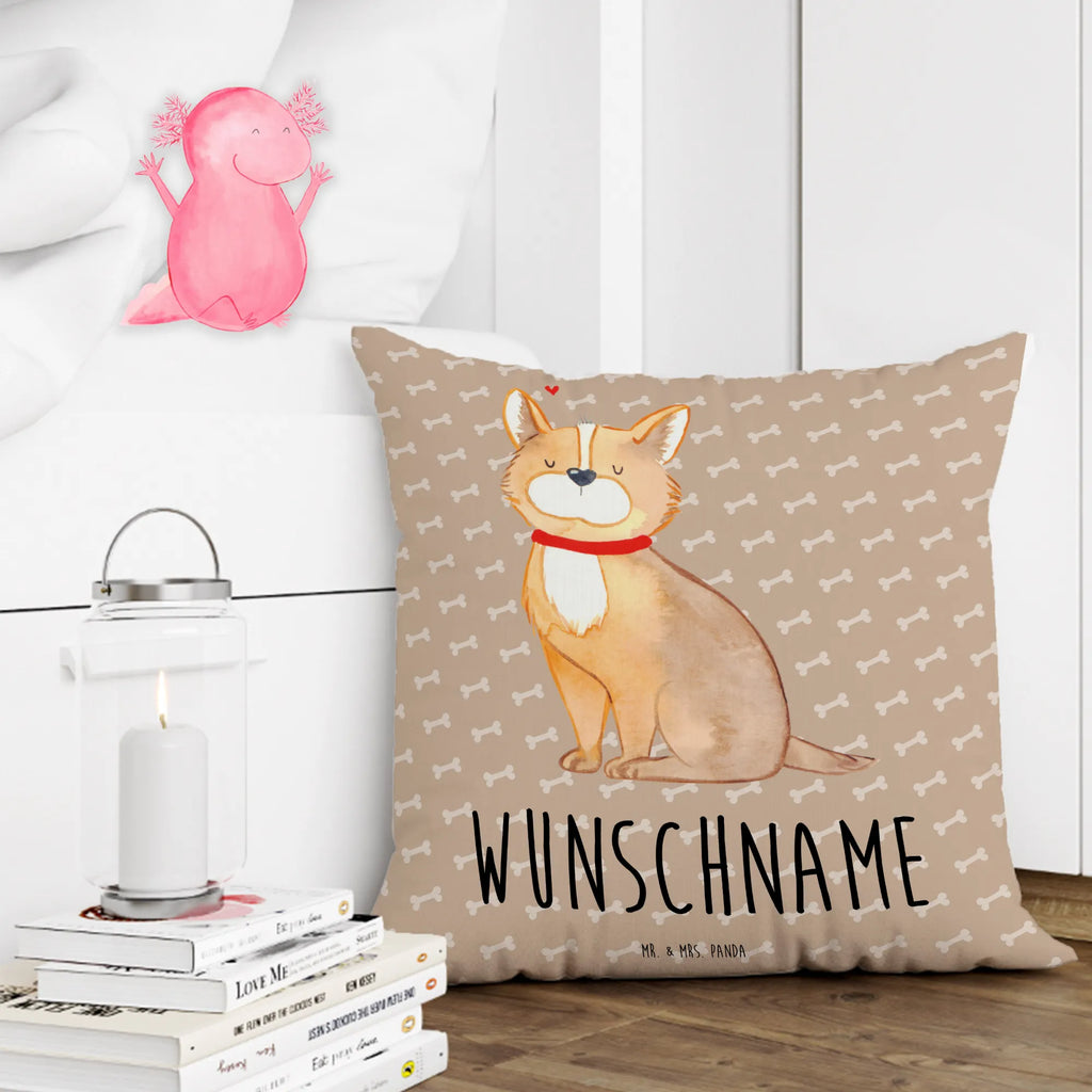 Personalizowana poduszka Pies szczęście Pies, motyw psa, zwierzę domowe, rasa psa, miłośnik zwierząt, właściciel psa, powiedzenia