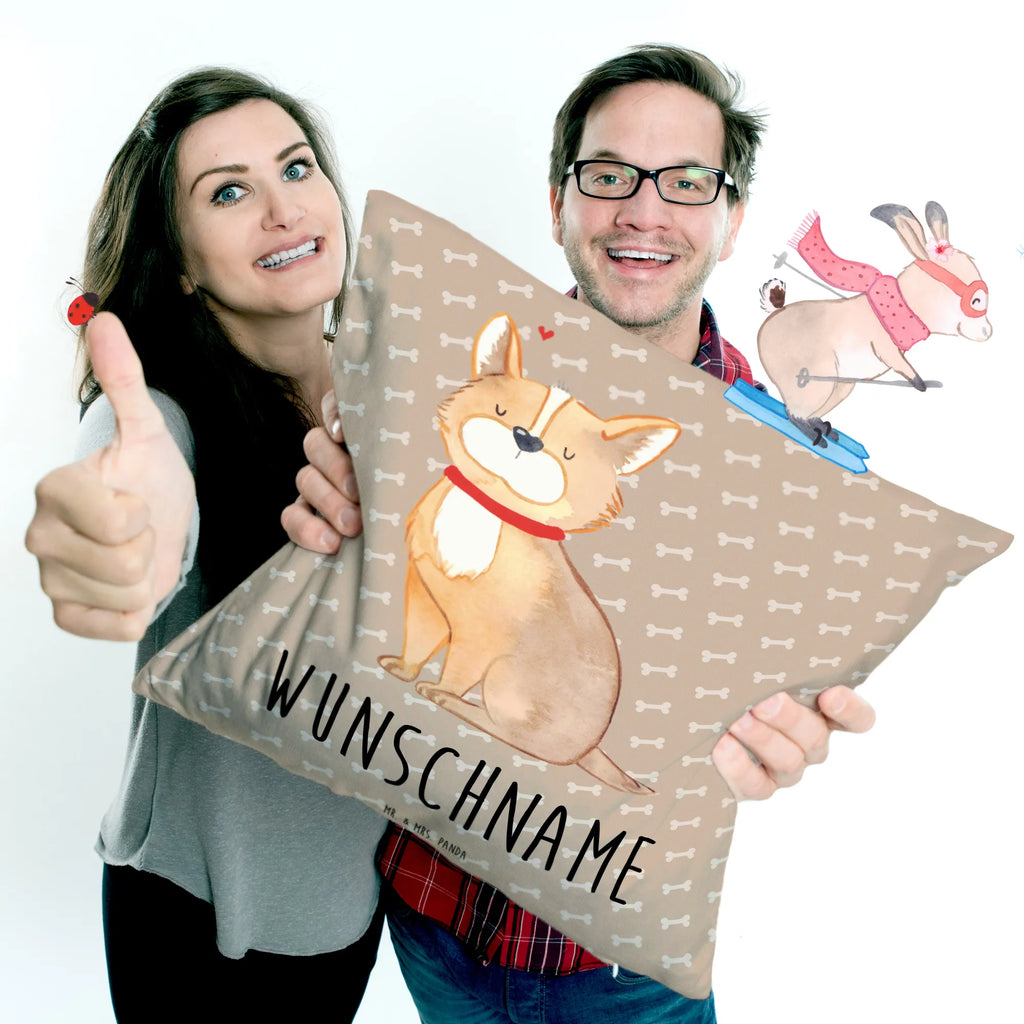 Personalizowana poduszka Pies szczęście Pies, motyw psa, zwierzę domowe, rasa psa, miłośnik zwierząt, właściciel psa, powiedzenia