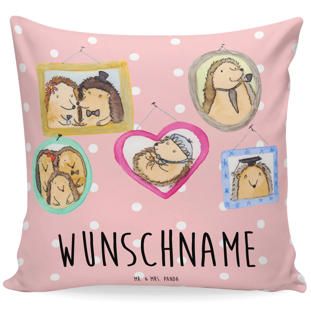 Personalised cushion Hedgehog family Personalisiert, Bedrucken, Kopfkissen, Kissen, Name, Wunschname, Schwester, Familie, Vatertag, Opa, Oma, Muttertag, Papa, Mama, Bruder, Glück, Bilder, Igel, Liebe, Zusammenhalt